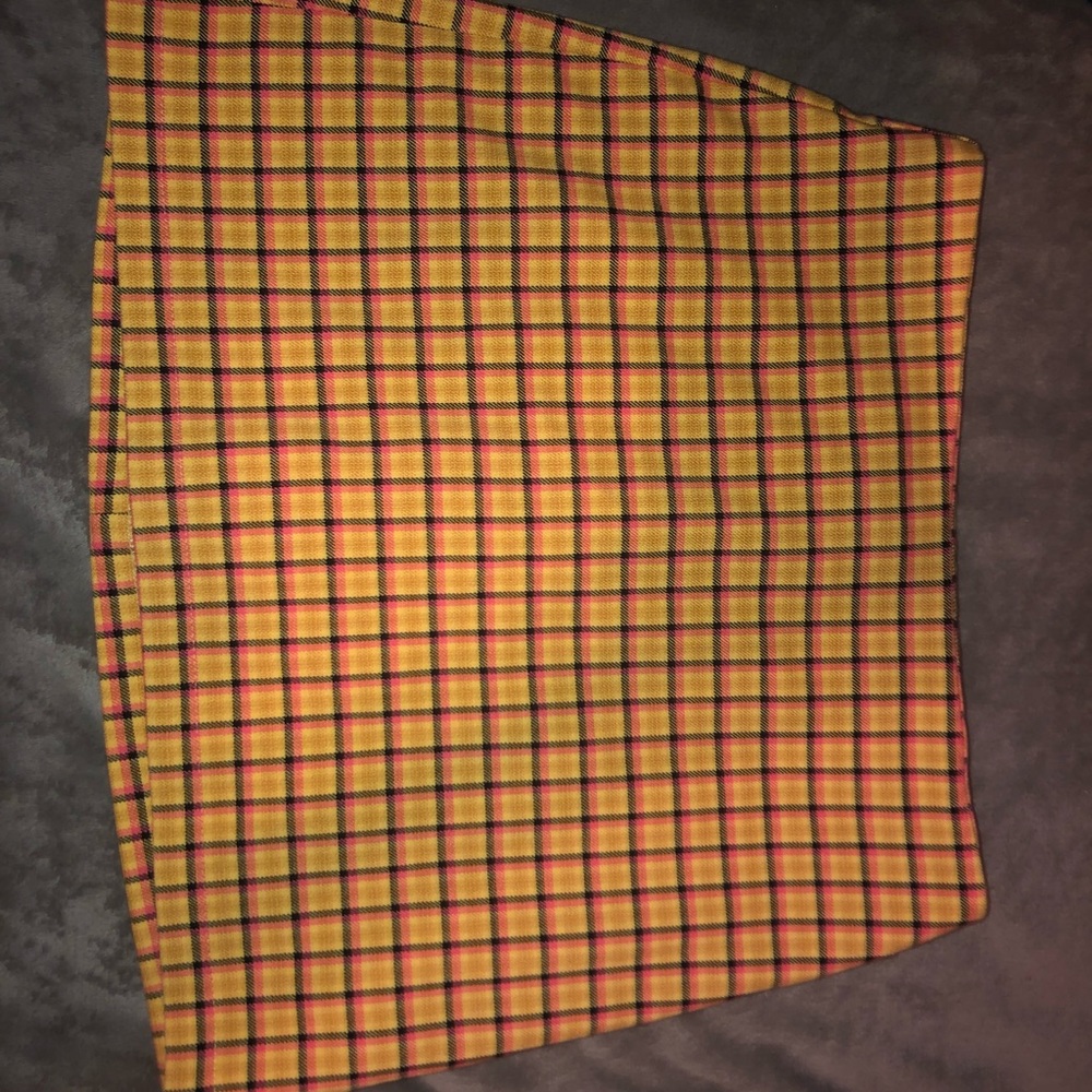 Urban outfitter yellow checker miniskirt